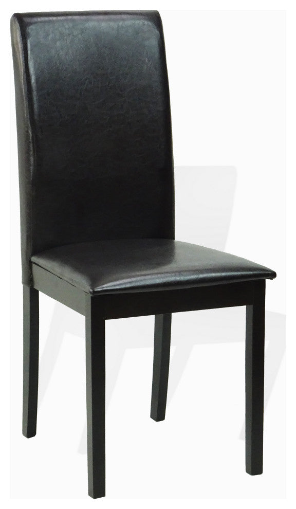 Dining Room Set of 6 Fallabella Chairs and Extendable Round Table, Espresso