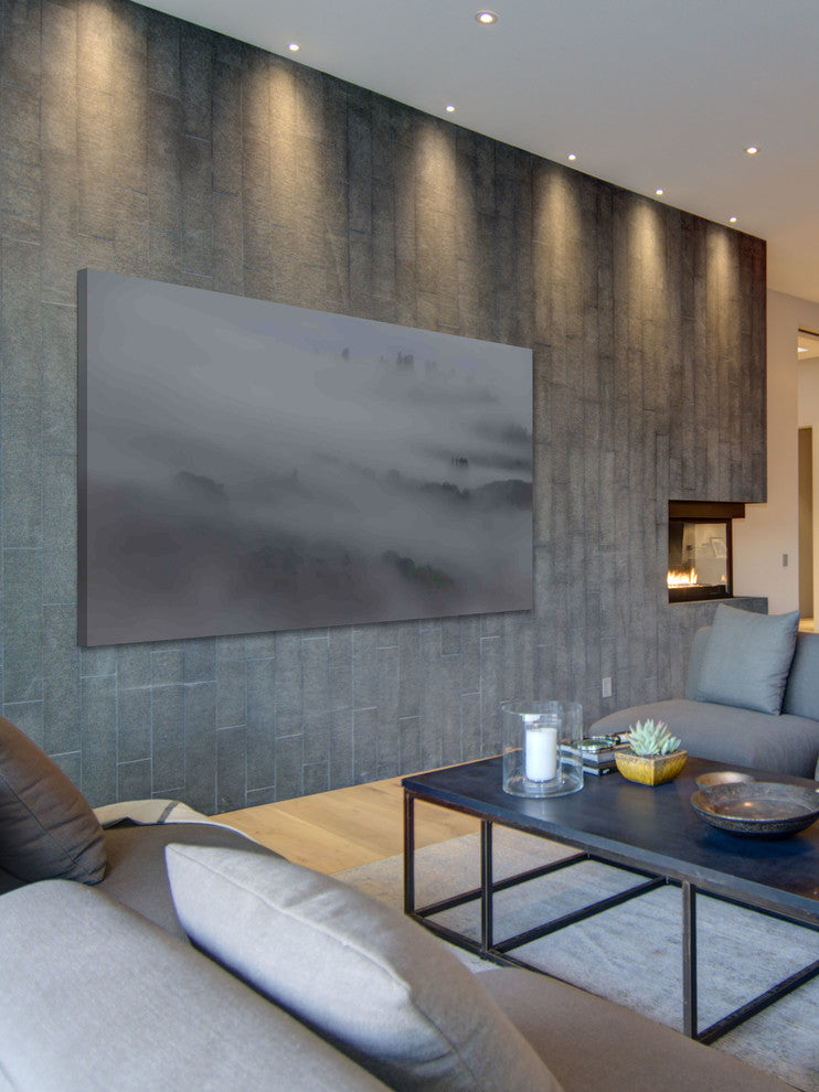 "Peeking Through the Mist" Painting Print on Canvas