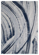 10"x13" Navy Ivory Abstract Strokes Modern Area Rug