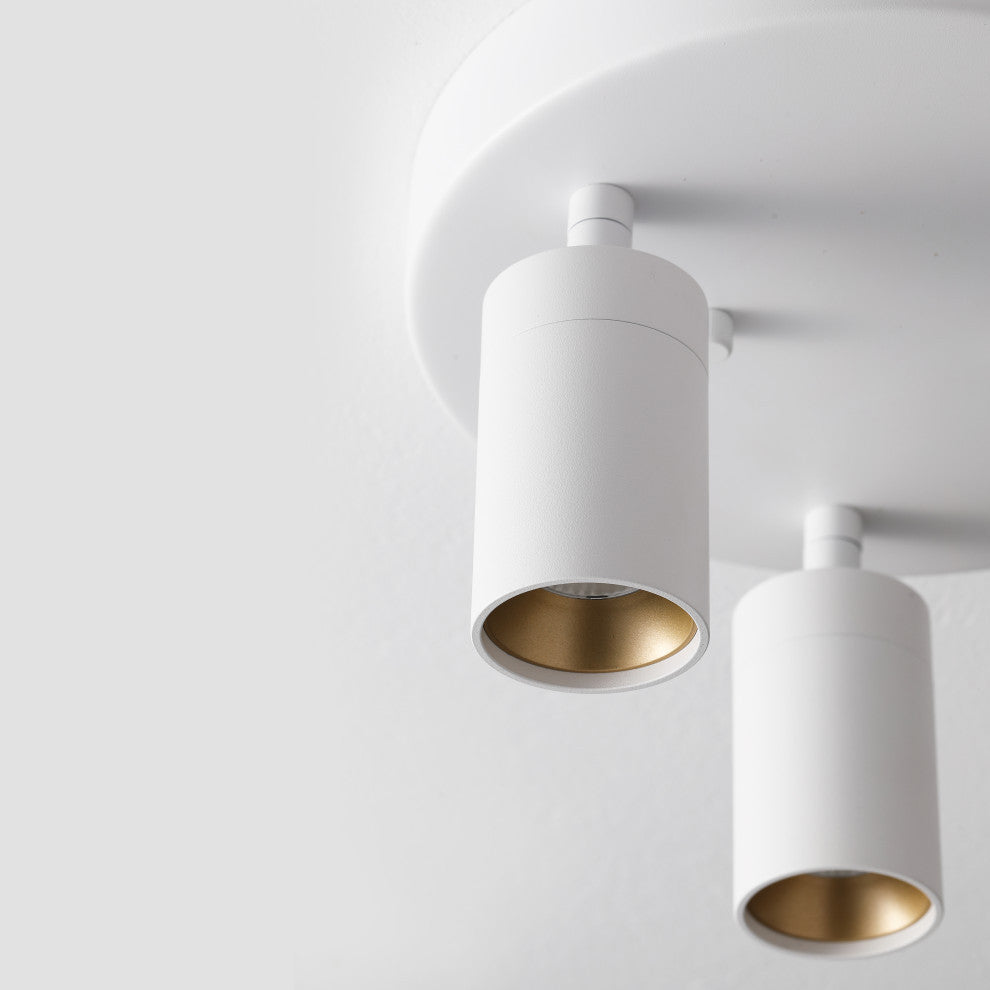 Vidalite Shura Integrated LED 3 Head Flush Mount, White