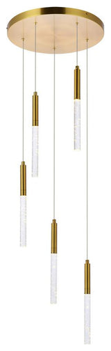 Lux Light 16" 5-Lights Gold Pendant