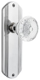 Deco Plate Double Dummy Crystal Meadows Knob, Bright Chrome, DECCME