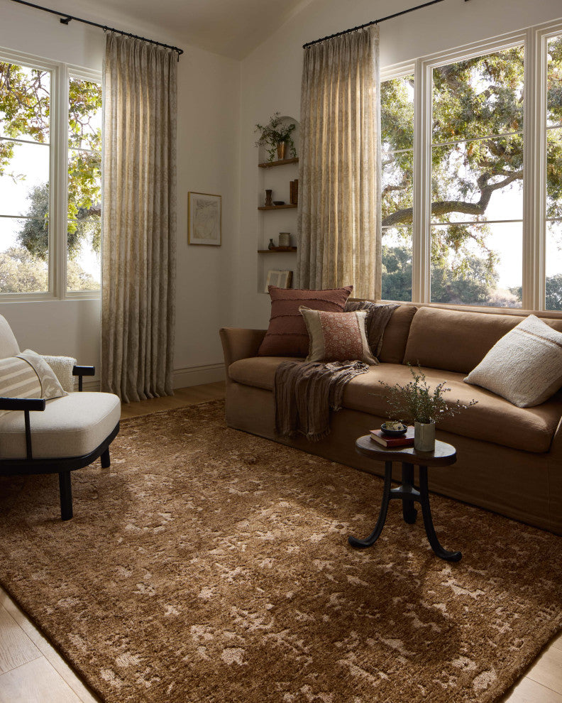Loloi Percival Mocha / Sand 18" x 18" Sample Rug