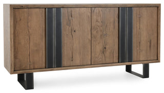 Danica 94" Industrial Reclaimed Oak Wood Sideboard