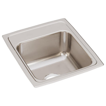 LR15170 Lustertone Classic Stainless Steel 15" x 17-1/2" Drop-in Bar Sink