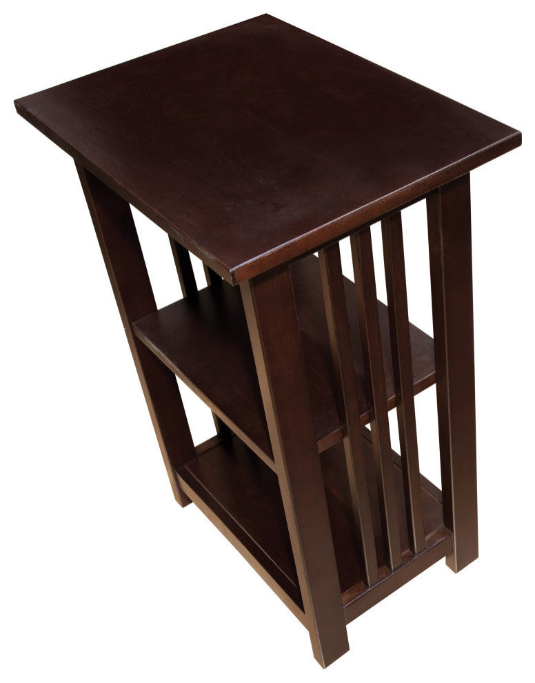 Mission 2 Shelf End Table, Espresso