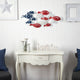 39" Patriotic Metal Fishes Wall Art Decor
