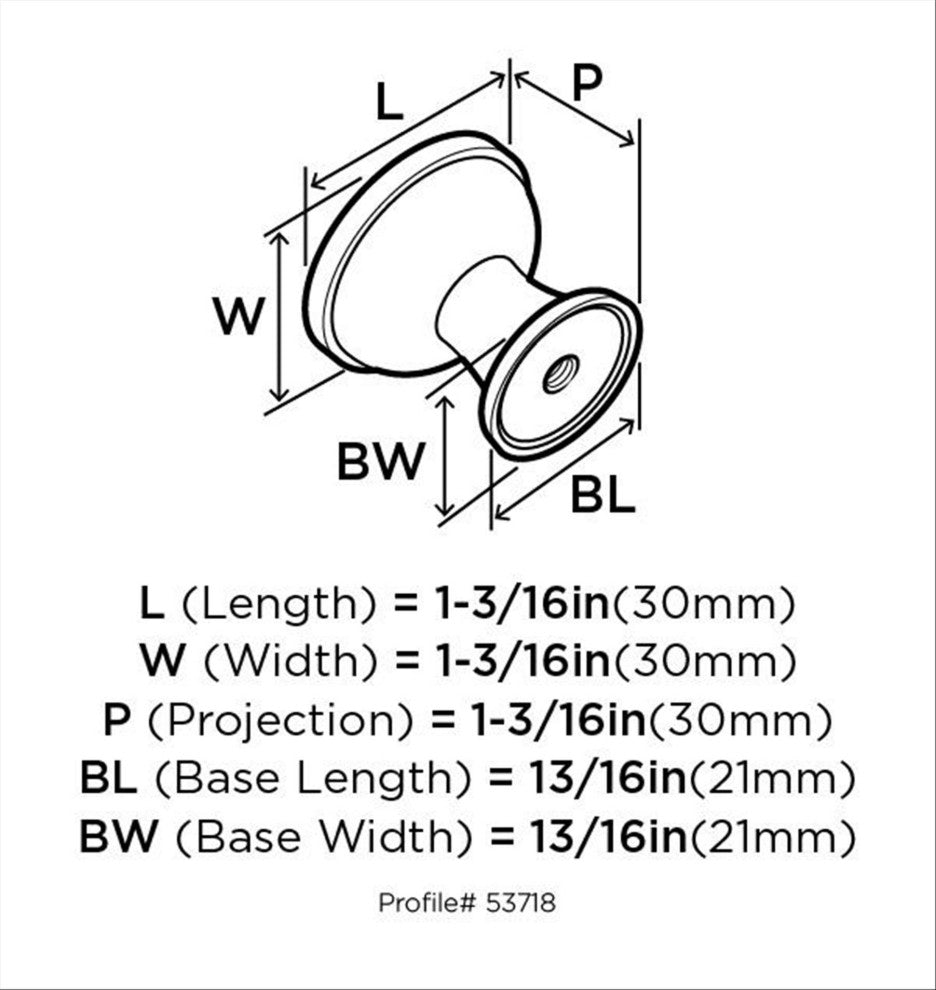 Westerly 1-3/16" Diameter Black Bronze Cabinet Knob