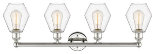 Cindyrella 4-Light 33" Bath Vanity Light, Polished Nickel, Clear Shade