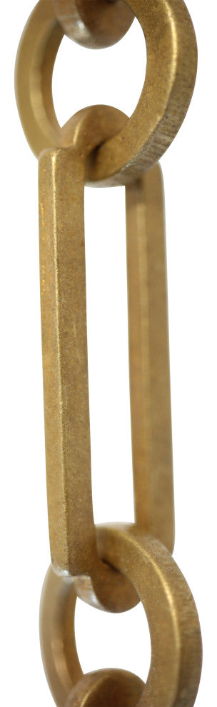 RCH Hardware Brass Rectangle Chandelier Chain, 3', Antique Brass, W40