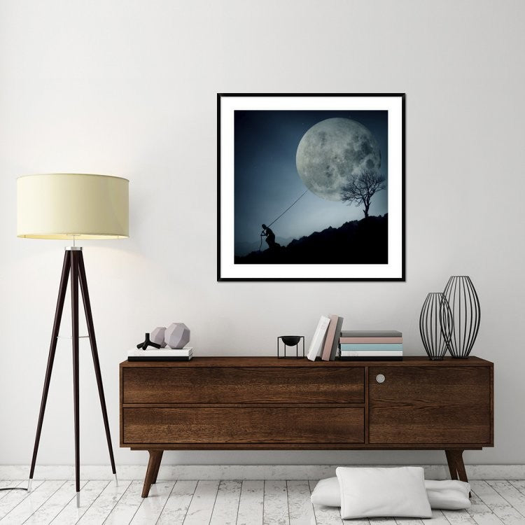 "The Dreamer" Framed Digital Print by Final Toto, 44x44"