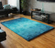 Blazing Needles 5 foot by 7 foot Fading Light Gradated Shag Rug, Blue, Blue