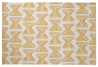 Bongo Rhythm Rug, Yellow, 4'x6'