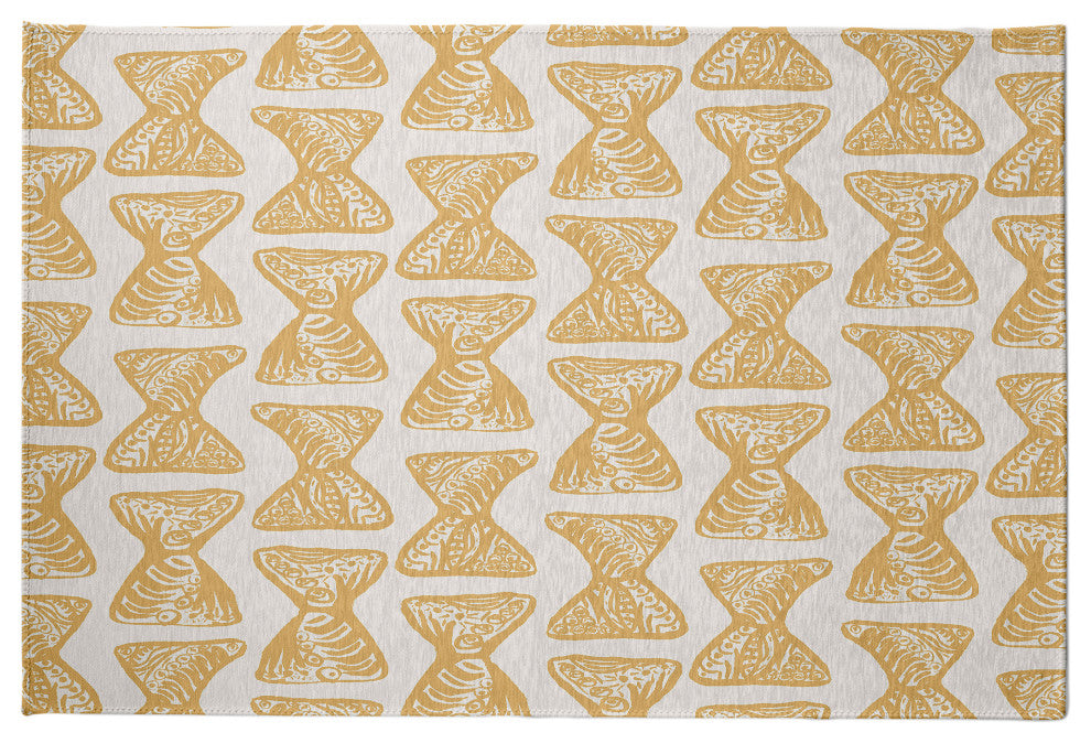 Bongo Rhythm Rug, Yellow, 4'x6'