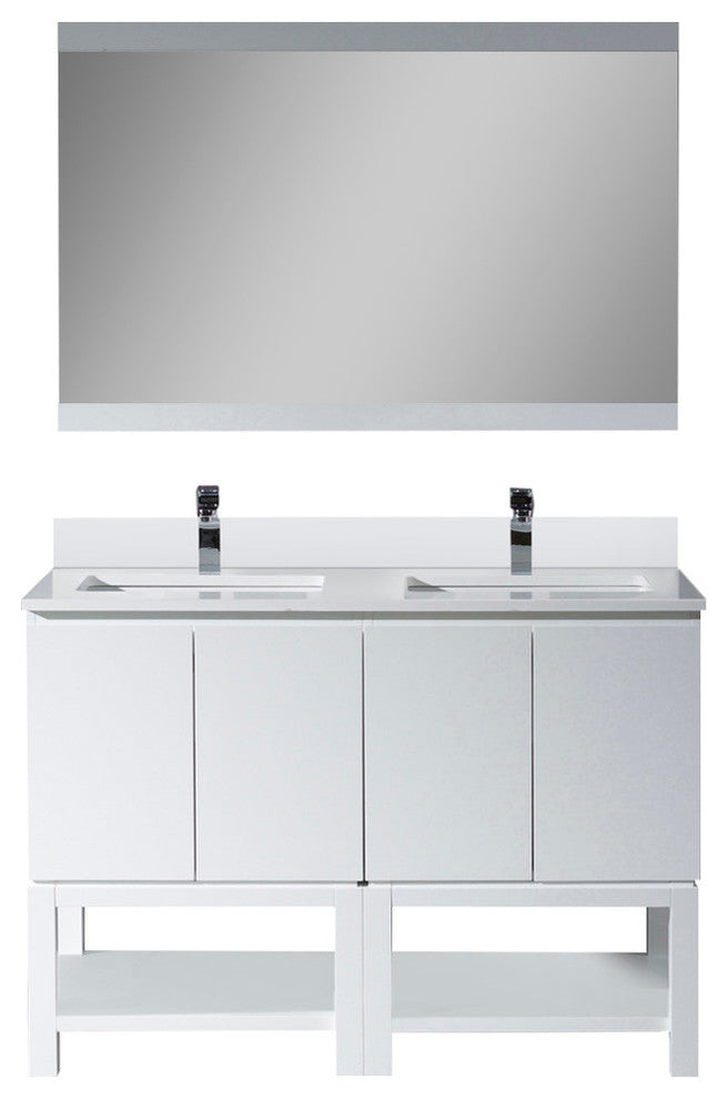Monaco 48" Double Vanity Set With Mirror
