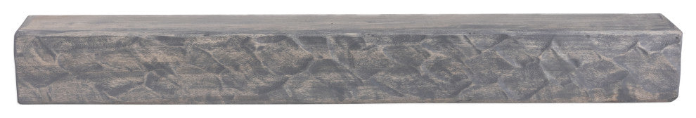Rough Hewn Fireplace Shelf Mantel, Gray Ash, 60"