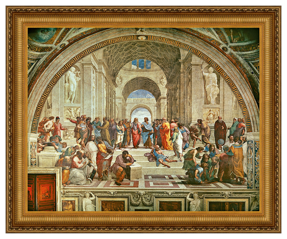 "The School of Athens 1510" Stretched Canvas Replica, 46"x38"
