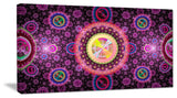 Bright Pink Psychedelic Relaxing Art, Oversized Abstract Canvas Art Print, 60x28