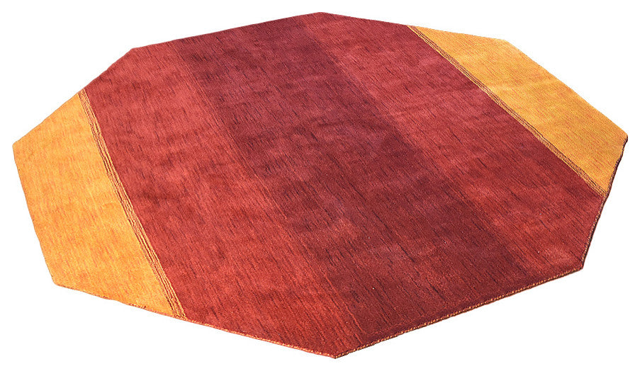 HAND KNOTTED LOOM WOOL ECO-FRIENDLY AREA RUGS-Rectangle,Orange Red,Contemporary