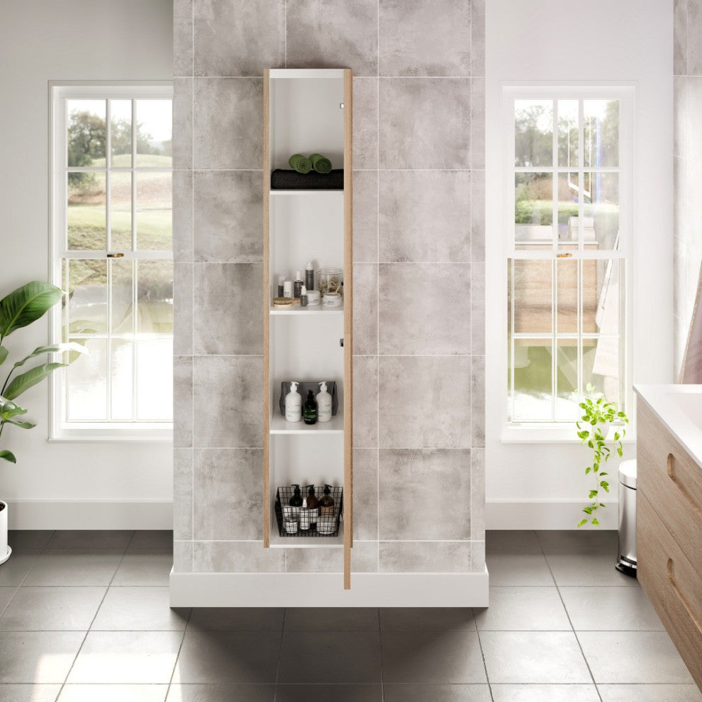 Eviva Joy 12"Wx10"D Maple Wall-Mounted Linen Cabinet