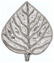 Single Aspen Leaf Cabinet Knob, Nickel