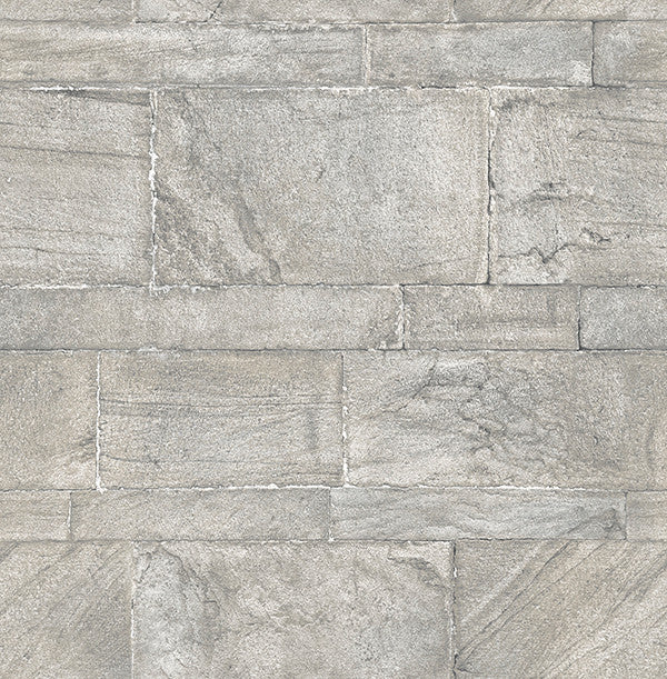 Sandstone Masonry Wallpaper, Gray, Bolt