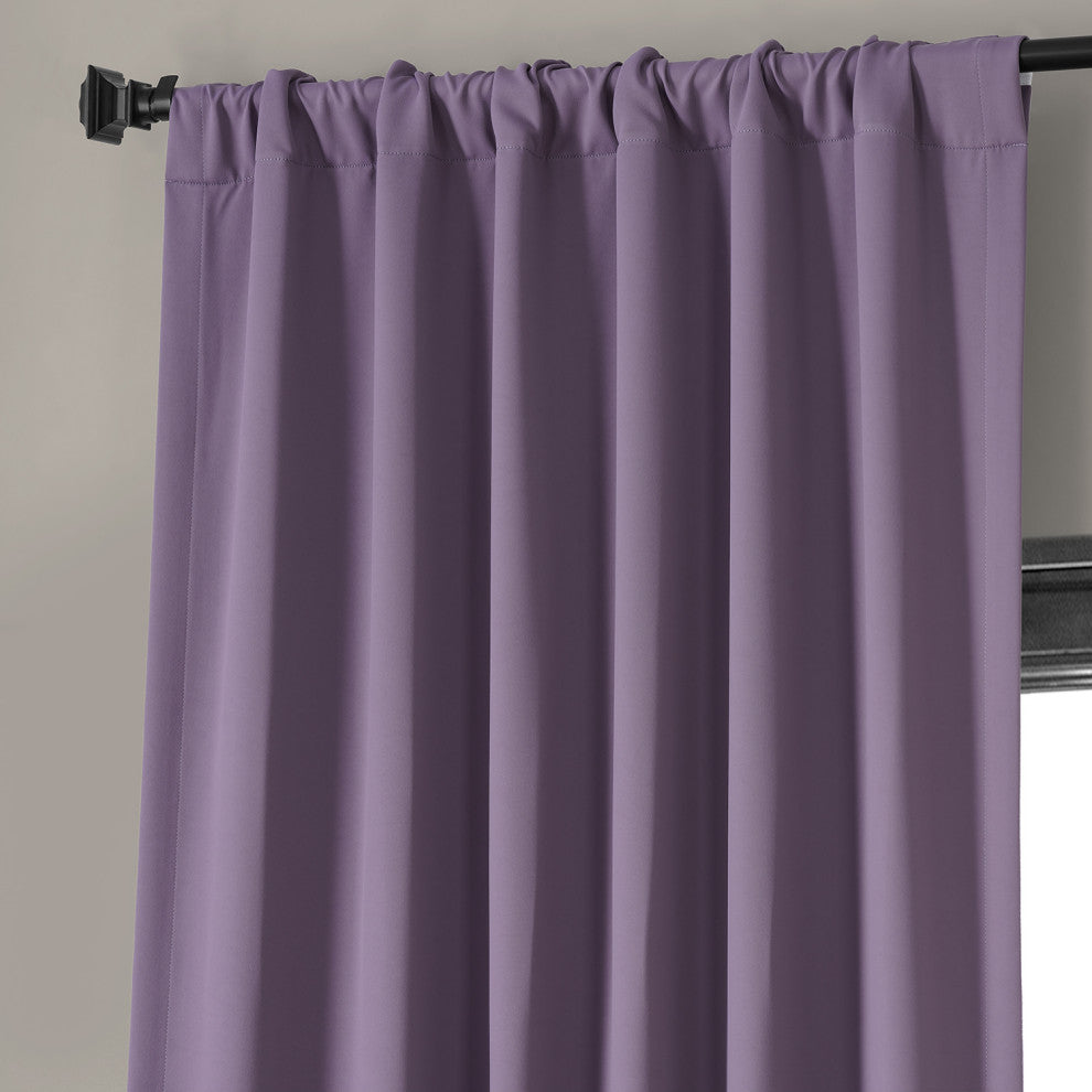 Boho Purple Performance Woven Blackout Curtain Pair, 50W x 120L