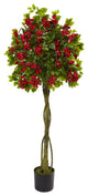 5'' Bougainvillea Artificial Topiary Tree
