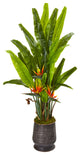Nearly Natural 62ï¿½ Bird of Paradise Artificial Plant in Decorative Planter
