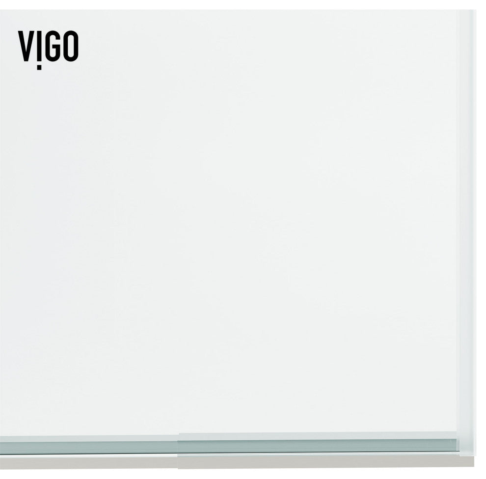 VIGO Houston Frameless Sliding, V-Motion, Stainless Steel, Tub Door, 56" to 60" W X 66" H, Clear Glass
