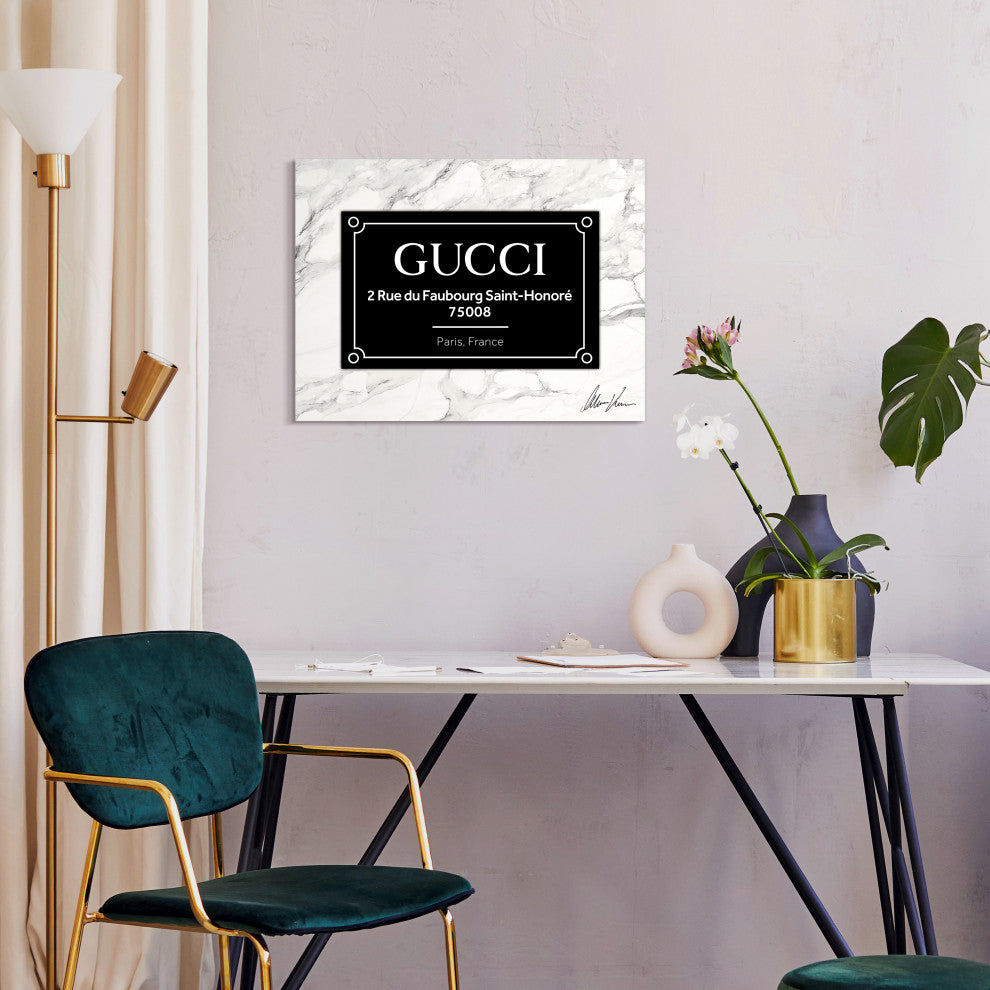"Prestige G" Frameless Free Floating Reverse Printed Tempered Glass Wall Art