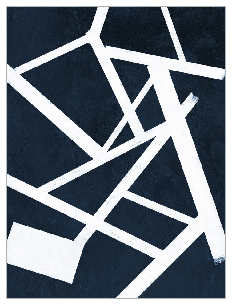 Sharp Edges Navy 2, Giclee Reproduction Artwork