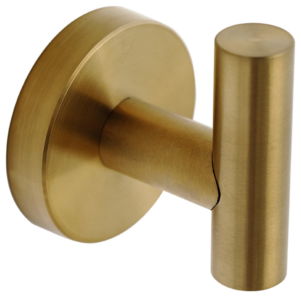 Elizabeth J-Hook Robe Hook in Brass Gold