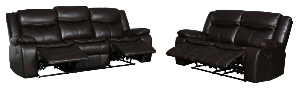 Arlington Leather Air Reclining Sofa 2-Piece Set Brown