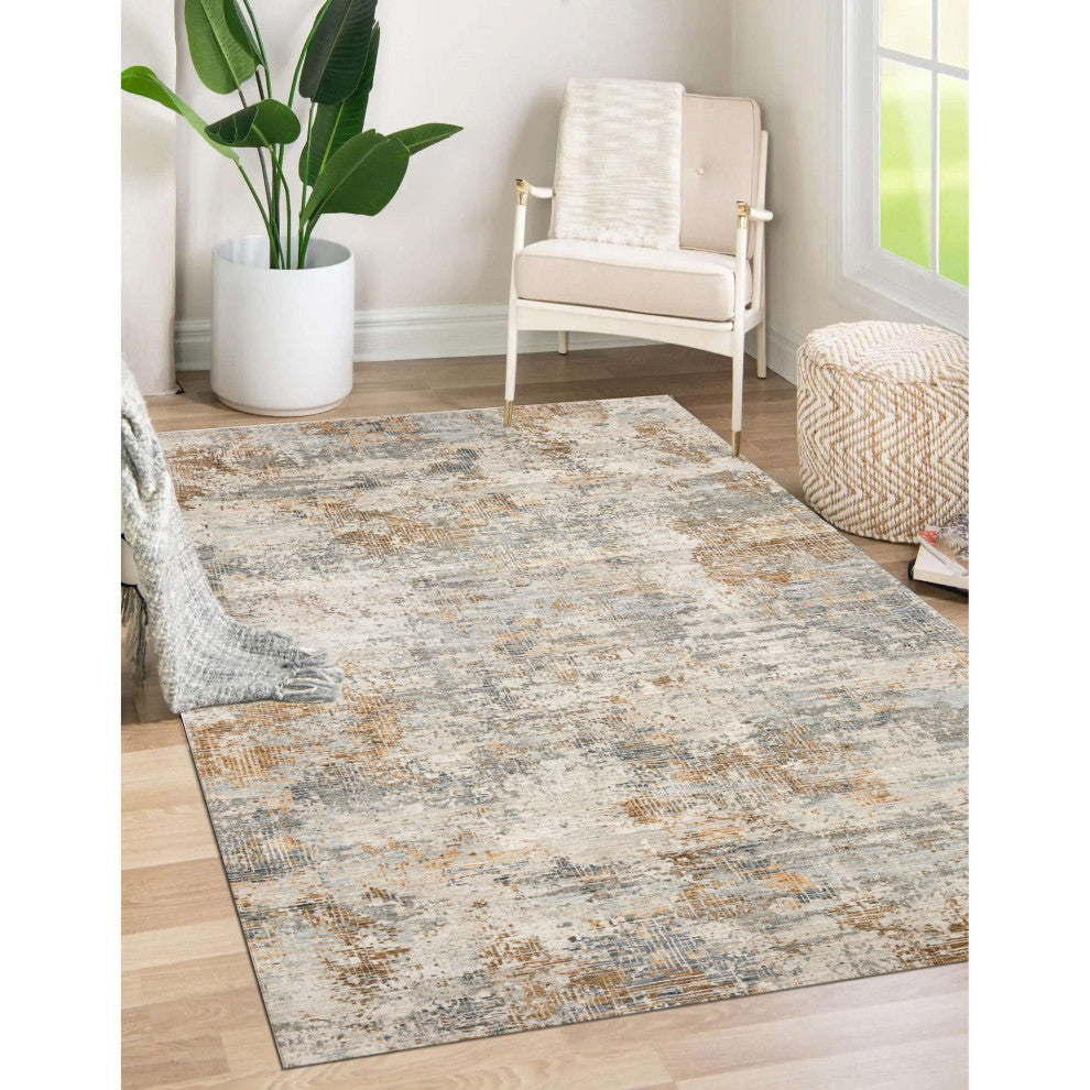 Impressions Abstract Area Rug - Blue, 5'x7'5"