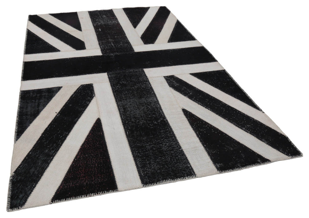 Rug N Carpet - Hand-knotted Oriental 6' 8'' x 10' 0'' Flag Patchwork Rug