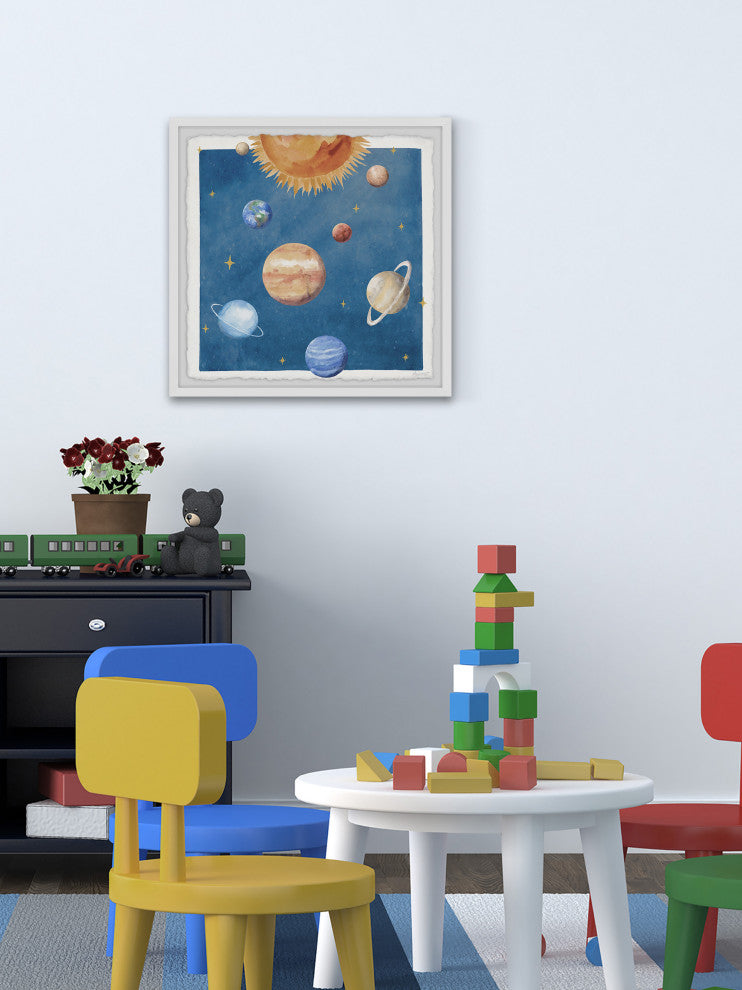"Our Solar System" Framed Painting Print, 12x12
