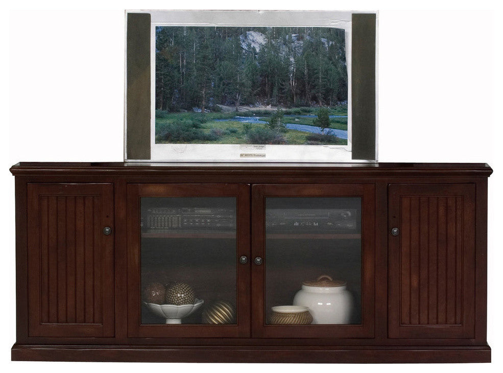 Eagle Furniture 80" Thin Entertainment Console, Interesting Aqua, Without Hutch