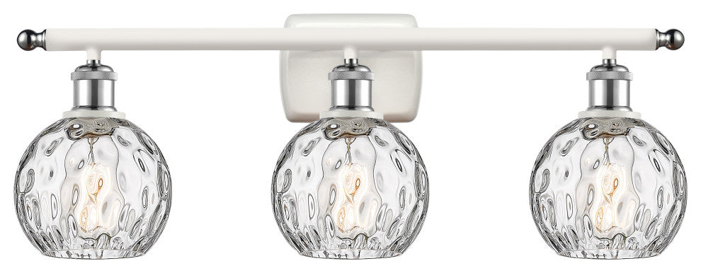 Innovations 516-3W-WPC-G1215-6-LED 3 Light Vanity Light, White, Polished Chrome