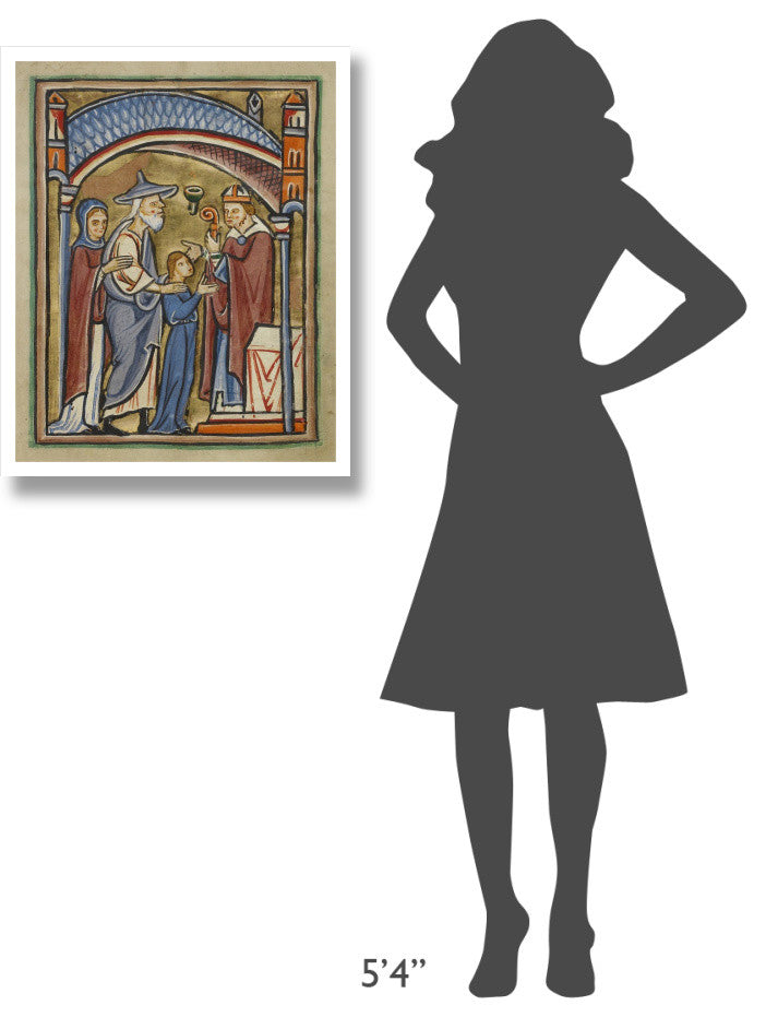 "The Virgin as a Maiden in the Temple" Paper Art, 24"x30"