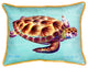 Green Sea Turtle - Teal Extra Large Zippered Pillow 20x24