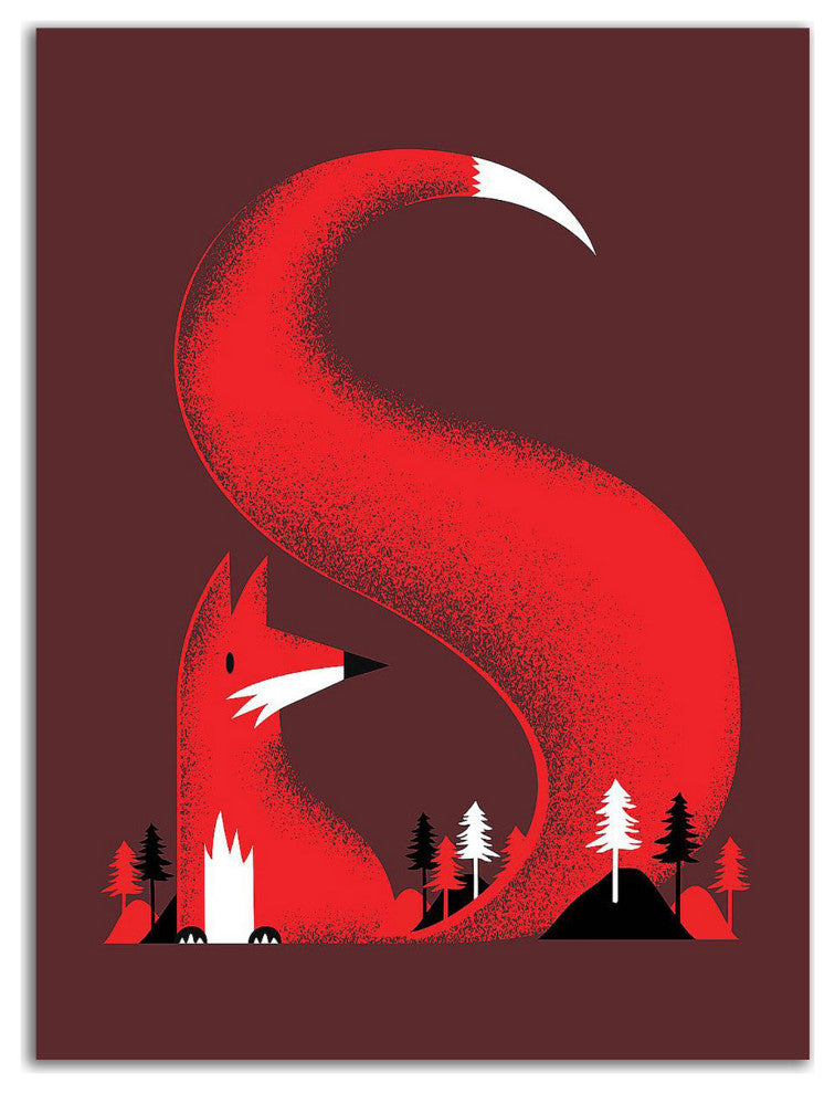 "S Like a Fox" by Robert Farkas, Print on Canvas, 18"x24"