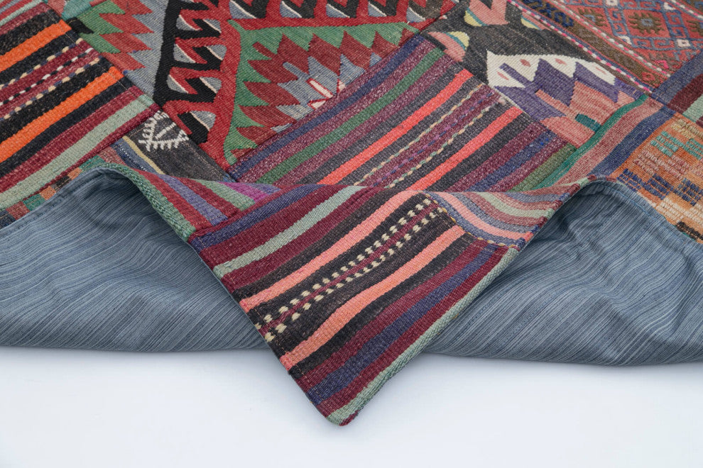 Rug N Carpet - Handmade Turkish 6' 8'' x 9' 11'' Vintage Patchwork Kilim Rug