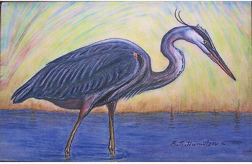 Blue Heron Door Mat 18x26