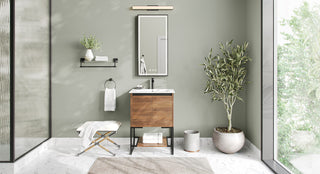 Fogless, Dimmable, Color Temperature Adjustable LED Mirror, Matte Black, 30x36