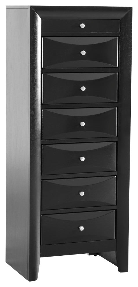 7-Drawer Lingerie Chest, Black