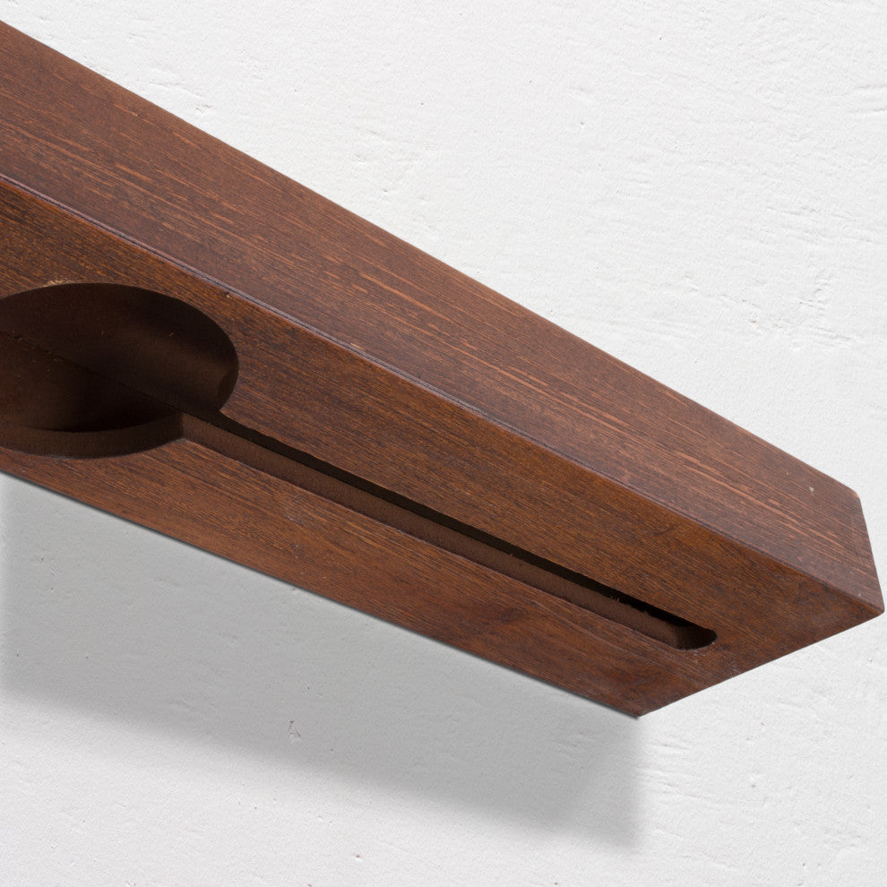 American Art Decor Wooden Wall-Mounted Floating Wine Glass Shelf