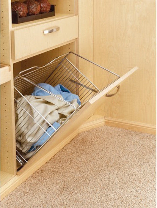 Rev-A-Shelf CTOHB-211319-SN-52 - Tilt Out Hamper Basket System, Satin Nickel
