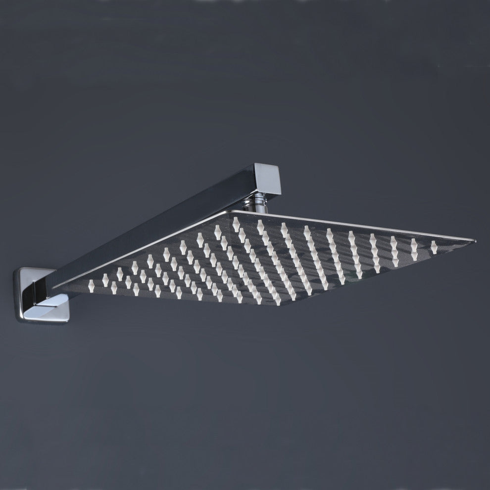 Givingtree Wall Mounted Square Rainfall Shower System with Valve 10 in