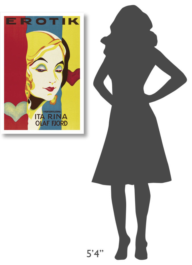 "Vintage Film Posters: Seduction "Erotik" Paper Print, 22"x32"